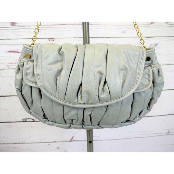 Street Level Light Gray Vegan Leather Handbag - Picture 4 of 6